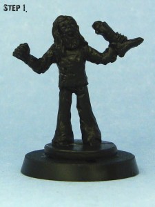 Step 1: Basecoat the model black