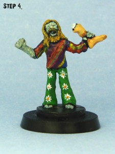 Step 4: Give the skin a light blue wash