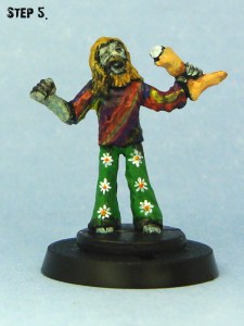 Step 5: Use black wash to accentuate shadows