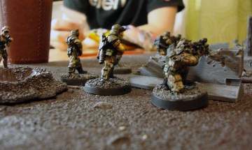 Left to right: Evans, Brauer, Jane and Wu, with Kenny in the background