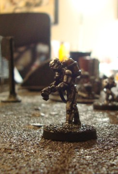 ...as the cyborg with the flamer approaches