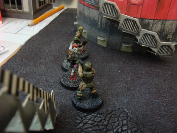 Pvt. Leroy approaches the civilians