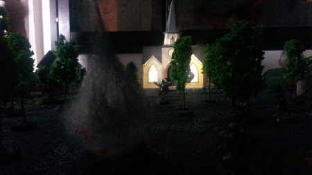 A villager's eye view of the church. It's far away and there's a vampire waiting (Photo by Emmi Lounela) 