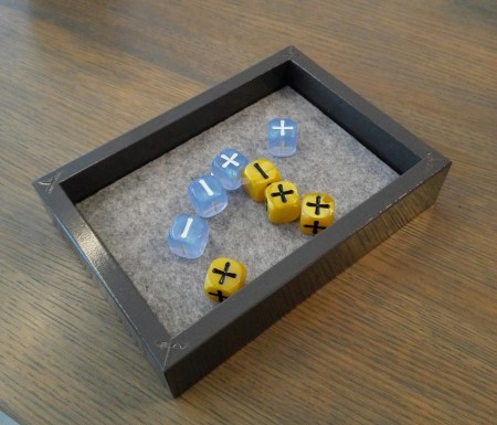 Dice tray with Fate dice