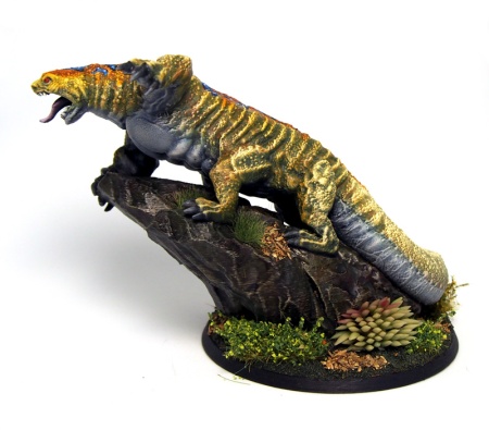 Photo of painted lizard miniature